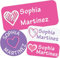 Custom Waterproof Name Labels - 135 Personalized Stickers for Clothing, Water Bottles, Lunch Boxes, and School Supplies. No-Iron, Ideal for Camp and Daycare. (Heart)