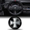 Biomar Labs 3D Silikon Aufkleber Kompatibel mit BMW 36131181082 Emblem Lenkrad 45mm Plakette Zubehör Teile Decals Lenkrad Dekoration Schwarz V 20