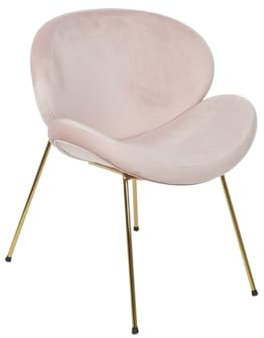 Home ESPRIT Chaise de Bureau dorée Rose Clair 63 x 57 x 73 cm