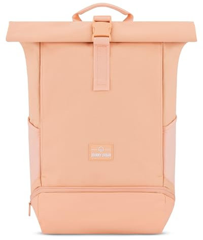 Johnny Urban Rucksack Damen & Herren Orange - Allen Medium - Rolltop Mit Laptopfach für Uni Fahrrad Business - 15L - Nachhaltig - Wasserabweisend