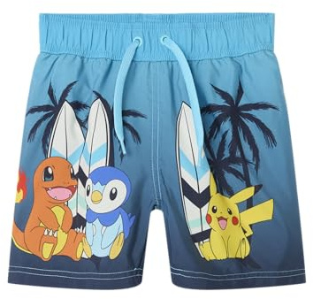 NAME IT Jungen Nmmmccoy Pokemon Long Swimshorts Sky Nmmmccoy Pokemon Long Swimshorts Sky (1er Pack)