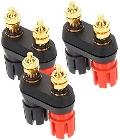 Uonlytech 3stücke Lautsprecher Anschlussklemmen Metallverbindungen Für Lautsprecher Hochwertige Ersatzteile Für Signalübertragung Und Sichere Verbindung