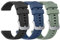 Tobfit Lot de 3 bracelets de rechange en silicone pour Garmin Vivoactive 4S/Venu 2S/Venu 3S/Vivomove 3S de 18 mm pour Garmin Forerunner 255S/265S homme femme (noir/bleu/vert)