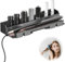 Grillix Soporte de pared para secador de pelo, soporte para secador de pelo y plancha con almohadillas adhesivas, impermeable, fácil de limpiar