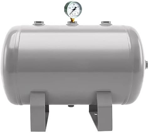 HDYZJQ 1 2 4 5 Gallon Small Portable Air Tank, Horizontal Gas Compressor Receiver Tank For Welding Shops/Medical Facilities, Gray Carbon Stee Air Storage Containers Vacuum(8 L/2 Gal (43x16x21cm) B)