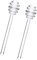 2Pcs Transparent 6 Glass Honey Dipper Sticks Stirring Sticks Server Honey Spoon Dipper Stirrer Honey Wand for Honey Pot Jar Containers Honey Dispense Drizzle, Home and Kitchen, 1