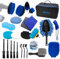 SHALL Auto Reinigungsset, 26 Pcs Autopflege Set mit Detailing Pinsel für Auto Reinigung Innenraum und Außen, Lüftungsschlitz, Motor, Rädern, Haushaltsreinigung