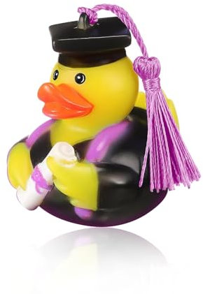 MaNeaz Lustige Ente master abschluss geschenk bestandene prüfung geschenk Quietscheentchen mit Doktorhut Geschenk bei Prüfungen Abschlussfeier Uni Universität Hochschule（C)