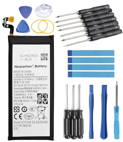 NEWASHAN Batterie EB-BG930ABE Compatible avec Samsung Galaxy S7 SM-G930F G930T G930A G930P G930R G930T G930V G9300 Téléphone Portable Smartphone BG930ABE Li-ion Accu Pile 3,85V 3000mAh avec Kit Outils