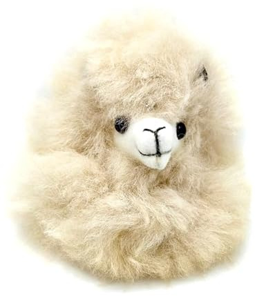 rs-products Flauschiger Schlüsselanhänger aus echtem Alpaka-Fell – Handgemacht in Peru – Nachhaltig & fair – Taschenanhänger Deko – Geschenkidee für Damen, Kinder & Tierliebhaber