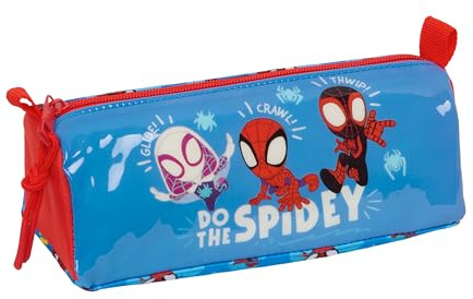 Spidey Federmäppchen mit Reißverschluss und Fach, für Kinder, ideal für Kinder im Schulalter, bequem und vielseitig, Qualität und Widerstandsfähigkeit, 21 x 7 x 8 cm