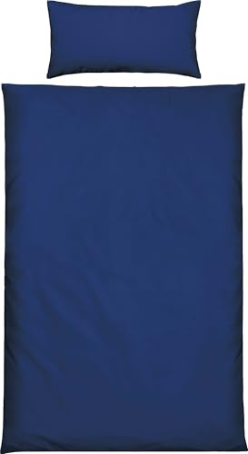 Erwin Müller Bettwäsche Ansbach Mako-Single-Jersey dunkelblau Größe 1x 155x220 cm + 1x 40x80 cm
