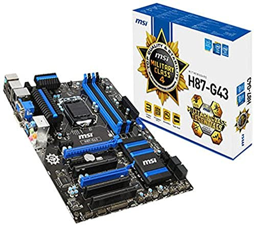 MSI 7816-002R Intel H87 Express Mainboard Sockel LGA 1150 (4X DIMM, 6X SATA III, 2X USB 3.0, 6X USB 2.0, 1x VGA, 1x HDMI, 1x DVI, ATX)
