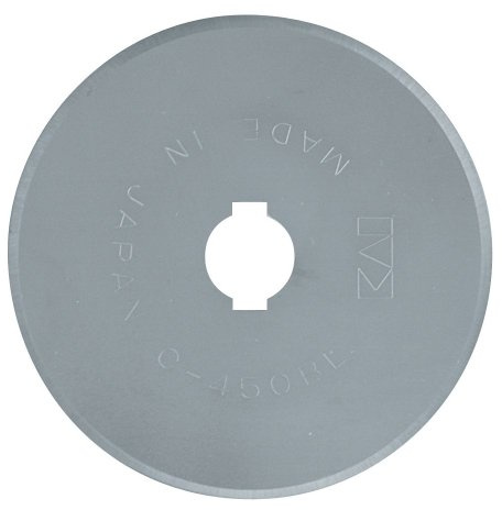 KAI 5045BL Ersatzklinge glatt für Rollschneider 5045, RS-45, silber/grau, Ø 45mm