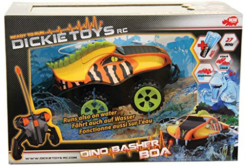 Dickie Toys 201119087 - RC Dino Basher Boa, Amphibienfahrzeug zu Land und zu Wasser inklusive Batterien, 25 cm