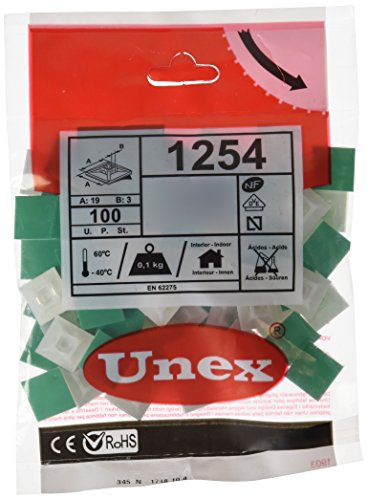 Unex DUN1254 - Pack de 100 tacos adhesivos