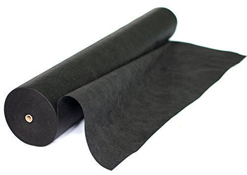 rg-vertrieb Gartenvlies Geovlies Geotextil Unkrautvlies Unkrautfolie Mulchvlies 130g/m² Vlies schwarz (48m²=1,6mx30m)