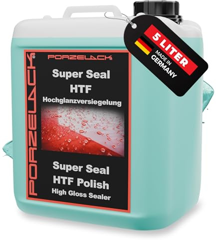 Porzelack Super Seal HTF 5 Liter - Hochglanz Lackversiegelung Auto - Langanhaltender Glanz & Langzeitschutz - Einfache Anwendung - Made in Germany