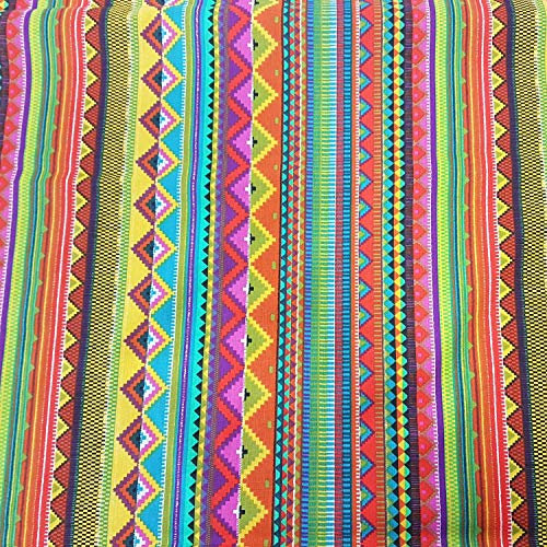 Stoff Baumwollstoff Meterware bunt Streifen Mexiko Mexico gestreift mexikanisch