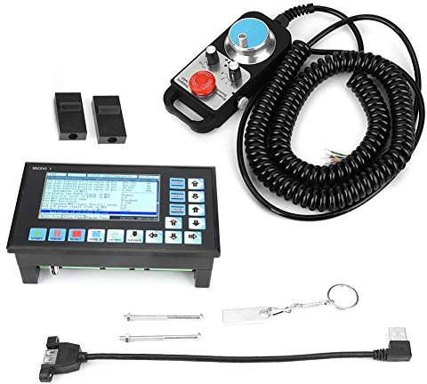 CNC-Offline-Controller-Graviermaschine, 4-Achsen-DDCSV2.1-USB-CNC-System-Offline-Controller-Graviermaschinen mit Handrad 5V-Unterstützung für große G-Code-Dateien, Dateien beliebiger Größe