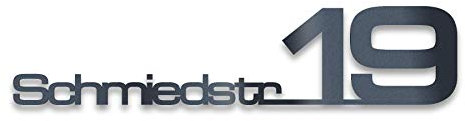 Metzler Hausnummer Anthrazit, individueller Schriftzug Edelstahl, Hausnummernschild, Straßenschild Straßenname und Hausnummer, RAL7016, Rostfrei & Wetterfest, Made in Germany, Länge: 650 mm