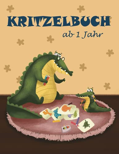 Kritzelbuch ab 1 Jahr: Tiere Zeichnen Lernen - Hund Löwe Kaninchen Elefant Fuchs und weitere Freunde - Malspass und Ausmalbilder für Kinder