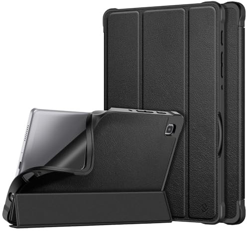 FINTIE Slim Case for Samsung Galaxy Tab A7 Lite 8.7 inch 2021 Model (SM-T220/T225/T227), Shockproof Kids Friendly Soft TPU Smart Stand Back Cover, Black