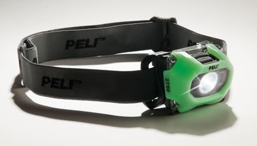 Peli 2750: Nachtsichttaugliche LED-Stirnlampe für Camping, Sport, Outdoor, Premium-Stirnlampe, Hochwertige Qualität für Industrie, Mechaniker, IPX4 wasserfest, 259 Lumen, Farbe: Nachleuchtend