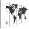 murando Acrylglasbild Weltkarte 200x80 cm 5 Teilig Wandbild auf Acryl Glasbilder Kunstdruck Moderne Acrylglas Platte Wanddekoration Geschenke Heimdekoration Glasbild - schwarz weiß k-A-0422-k-m