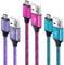 Micro USB Cable 3Pack, 0.5M+0.9M+1.8M Android Charger Cable Fast Charging USB A to Micro Charge Cable Nylon Lead for Samsung Galaxy S7 Edge S6 S5 J7 J6 J5 J3 A9 A6, Huawei Y7, Xbox, PS4, Nokia, Tablet
