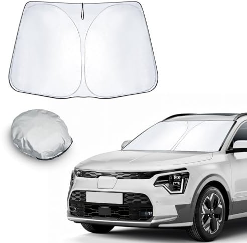 CDEFG Compatible con Kia Niro SG2 EV 2016-2024 2025 Parasol Coche Delantero Parabrisas Protector Plegable con Gran Pantalla Anti UV Rayos Mejor Fresco-Parasol Niro Accesorios