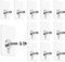 iRenXiao 12 Pcs Vis Adhésives, 80 x 50 mm Crochets de Suspension Autocollants Montage Mural sans Trace Aucun Perçage Réutilisable pour Cuisine, Salle de Bain, Charge 10 kg