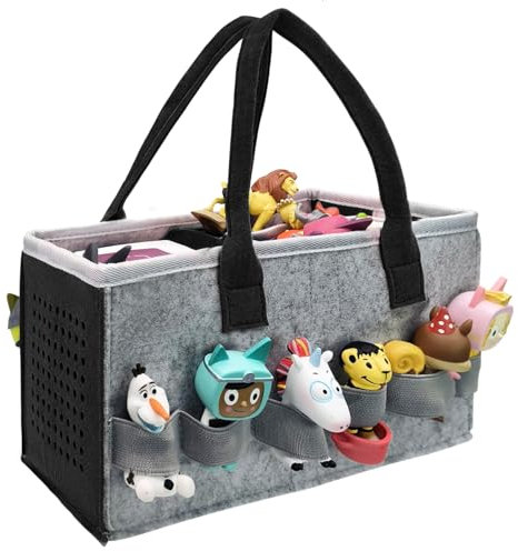 Shudyear Travel Carrying Bag for Toniebox Starter Set and Accessories, Felt Organizer Bag with Handle for Transporting Toniebox Audio Player and Tonies