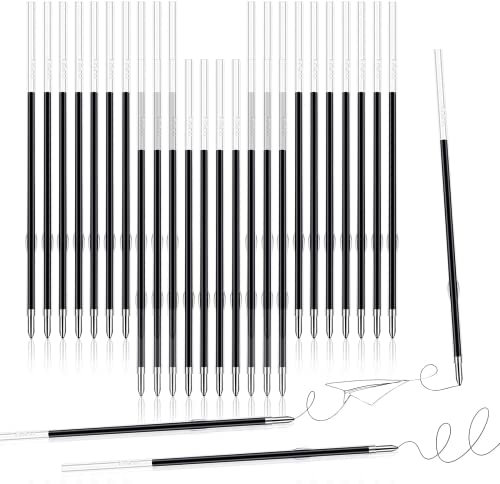 30 Stück Kugelschreiberminen 0,7mm Kugelschreibermine Schwarz Austauschbare Kugelschreiber Minen Tinte Glatte Schreiben Kugelschreiber Nachfüllungen Tintenschreiber Ersatzminen Glatte Nachfüllmine