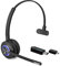 Leitner LH470 – Wireless Work Headset with Microphone – Zoom and Teams Headset – USB Dongle Headset for Softphone, Computer, Laptop, and Tablet – Single or Dual-Ear Wearing Style