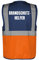 Fassbender-Druck WARNWESTEN - Sicherheitsweste NAVY/ORANGE mit Taschen und Reißverschluss nach EN ISO 20471 zertifiziert - Warn Weste für BRANDSCHUTZHELFER - Unisex mit hochwertigem Reflektorstreifen