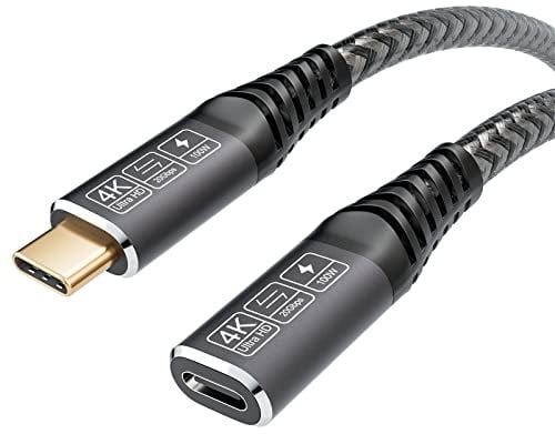 CAKOBLE USB-C 3.2 Extender 20Gbps Data - 100W/5APD Charge, 4K@60Hz, 0.5m, Male to Female