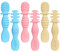 Vicloon Cucharas de Silicona para Bebés,6 PCS Cuchara de Nieve de Entrenamiento para Bebés,Juego de Cubiertos de Silicona,Cuchara de Autoalimentación para Bebés