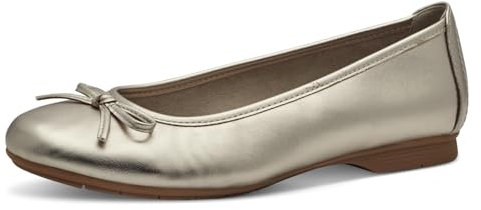 Jana Damen Ballerinas mit Schleife Vegan, Elfenbein (Champagner), 37 EU