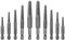 Bestgle 10 Piezas Extractor de Tornillos Rotos, Extractor de Tornillos Rotos para Extraer Tornillos Dañados Extractor de Tornillos Profesional