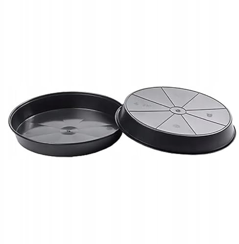 B2C Black Round Plastic Water Plant Pot Saucer hydroponics 18/25/30/35/40/45/50cm (1, 50cm ⌀)