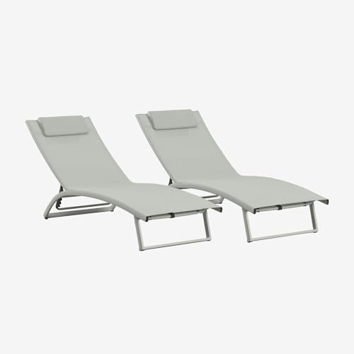 SKLUM 2er-Pack Dulem Aluminium-Liegeliegen -