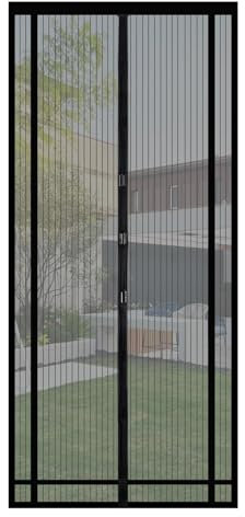 Sekey 90x210cm Cortina Mosquitera Magnética para la Protección Contra Insectos, el Mosquitera Magnético Ideal para Puerta de Balcón, Puerta de Terraza (se Puede Cortar en Altura y Ancho), Negro