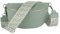 MIRROSI® Bauchtasche Damen, Echtleder, Made in Italy, Umhängetasche, Brusttasche, Crossbody Bag (1 Tasche & 2 Gurte) (Mint (Netz), Große Tasche (28x18x9cm))