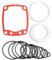 Nageler-Umbau-Set passend für Paslode 3250, 3200, 3175, 3150, Nagler, Ersatzteile, 403700 O-Ring-Umbausatz, 402725, Zylinderdichtung, 402707, Dichtungsabdeckung, 405243 Flanschhülse