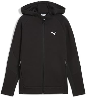 PUMA Jungen EVOSTRIPE Full-Zip Hoodie DK B Sweatjacken, PUMA Black, 152