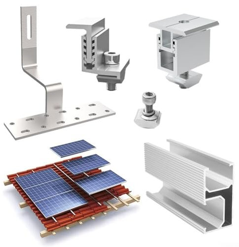 Blech-Ersatzstein, PV-Solarziegel Dach-Montageset, 1 Modul-Halterungsschiene