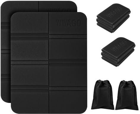 Klways 2 Set Faltbares Sitzkissen Outdoor, Isolierte Thermo Sitzunterlage, Ausrüstung für Reisen Mit Aufbewahrungstasche