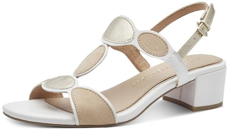 MARCO TOZZI Sandalo da Donna 2-28231-44, Bianco, 40 EU, Bianco, 40 EU