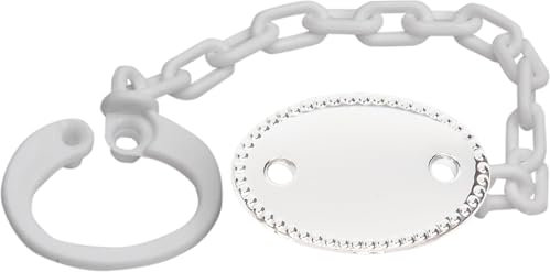 Pinza de Chupete con Aplique Bilaminado en Plata de Ley 925‰ Infantil en diseño Basico. Con opción de personalización. (09700)